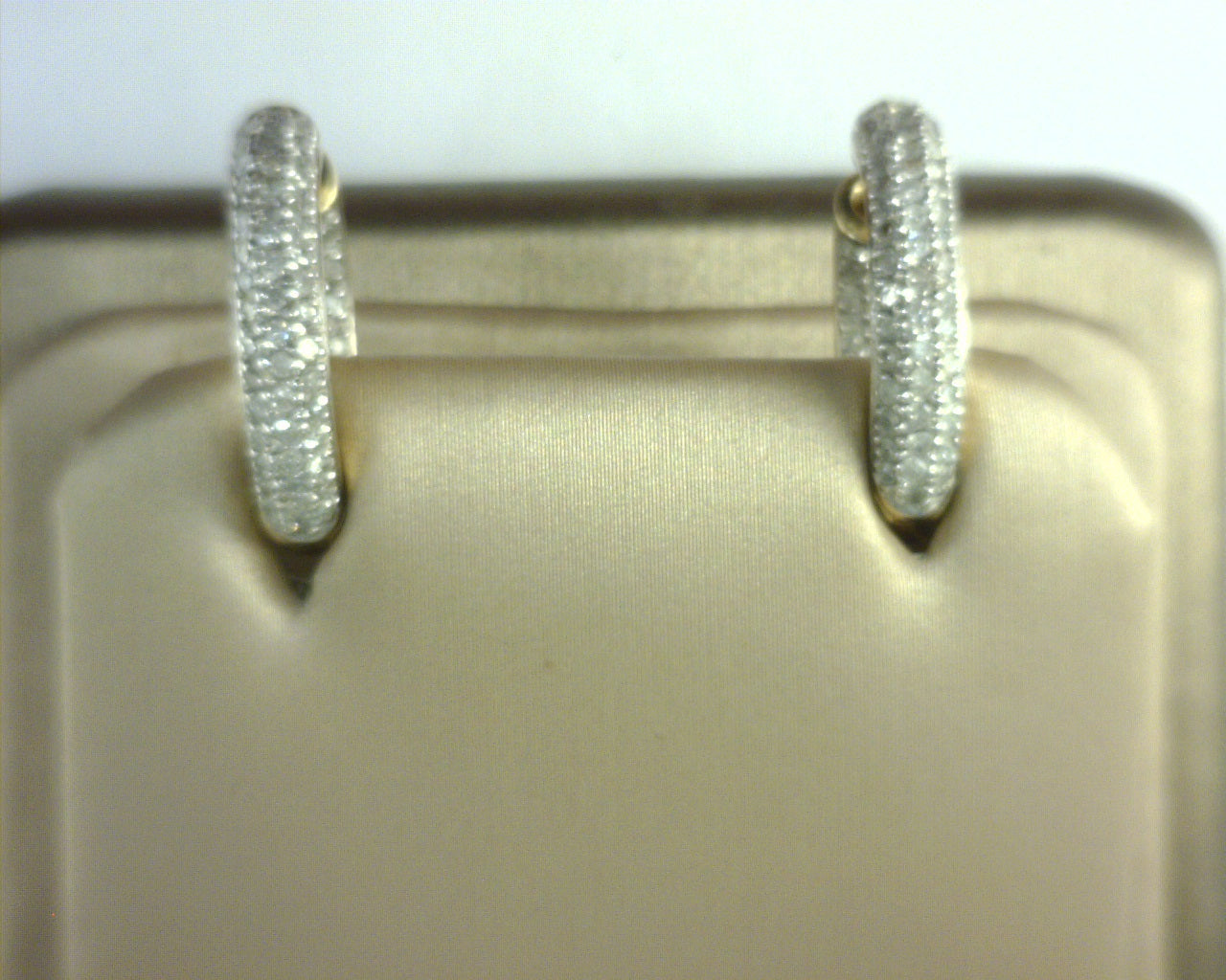 Diamond Hoop Earrings 14K White Gold
