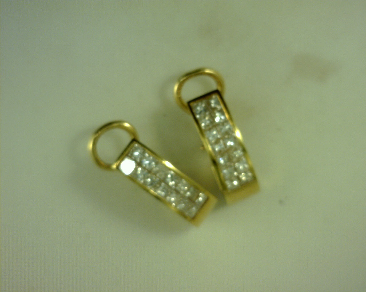 14kt Diamond Earrings 3cttw 10.6g