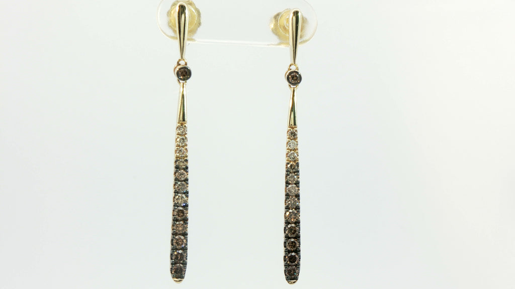 Le Vian Ombre Earrings featuring 5/8 cts. Chocolate Ombré Diamonds® set in 14K Honey Gold™