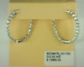 Heera Moti Diamond Hoop Earrings 14K White Gold 2.02ct