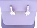 Heera Moti Diamond Bezel Hoop Earrings 14K Yellow Gold .82ctw
