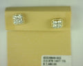 Heera Moti Diamond Stud Earrings 14K Yellow Gold .978ctw
