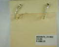 Heera Moti Diamond Hoop Earrings 14K Yellow Gold .50ctw