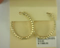 Heera Moti Diamond Hoop Earrings 14K Yellow Gold 2.0ct