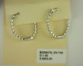 Heera Moti Diamond Hoop Earrings 14K White Gold 1.50ctw