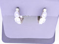 Heera Moti Diamond Hoop Earrings 14K Yellow Gold