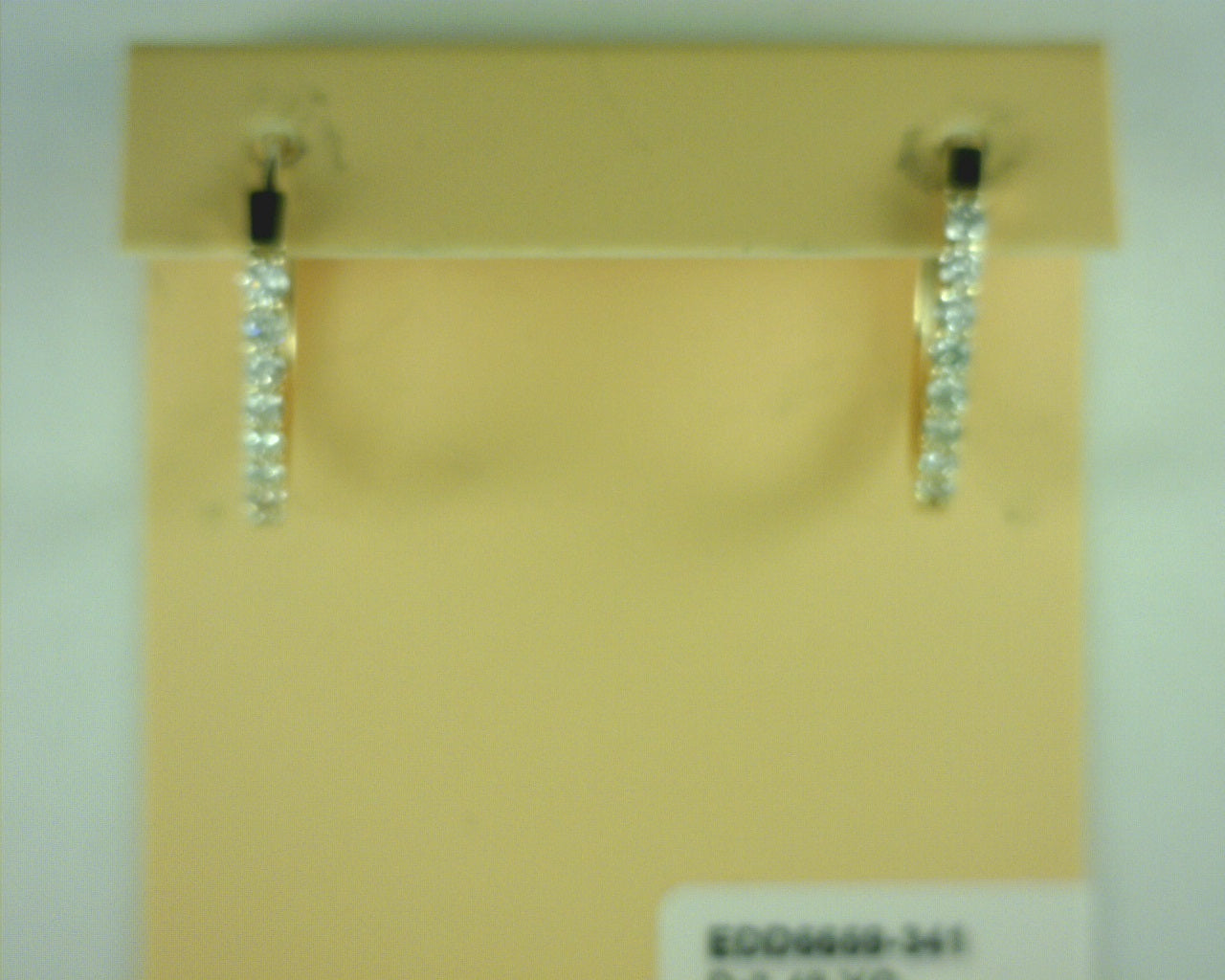 Heera Moti Diamond Hoop Earrings 14K Yellow Gold .48ct