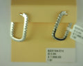 Heera Moti Diamond Hoop Earrings 14K White Gold .94ct