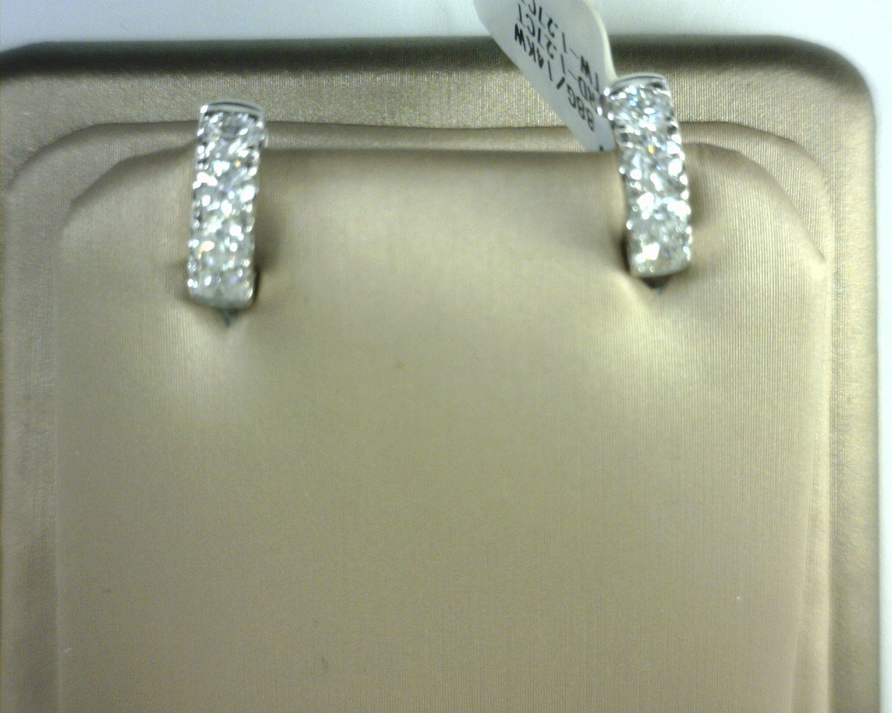 Diamond Hoop Earrings 1.27ct 14kt White Gold