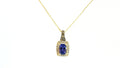 14KT HONEY GOLD BLUEBERRY TANZANITE 7/8CTS PENDANT