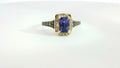 14KT HONEY GOLD BLUEBERRY TANZANITE 7/8CTS RING