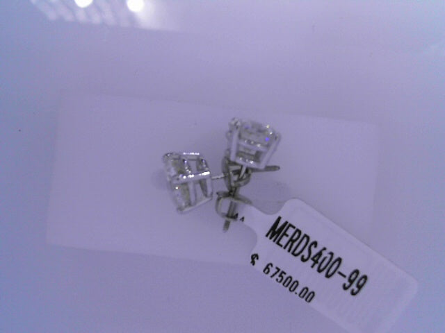 4.0CTTW DIAMOND STUD EARRINGS