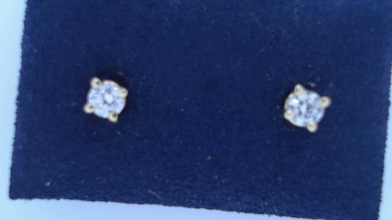 Diamond Stud Earrings .30cttw Round 14K Yellow Gold i1 f