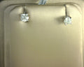 Diamond Stud Earrings 1.08ct 14K White Gold