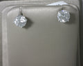 Diamond Stud Earrings 4.10ct 14K White Gold