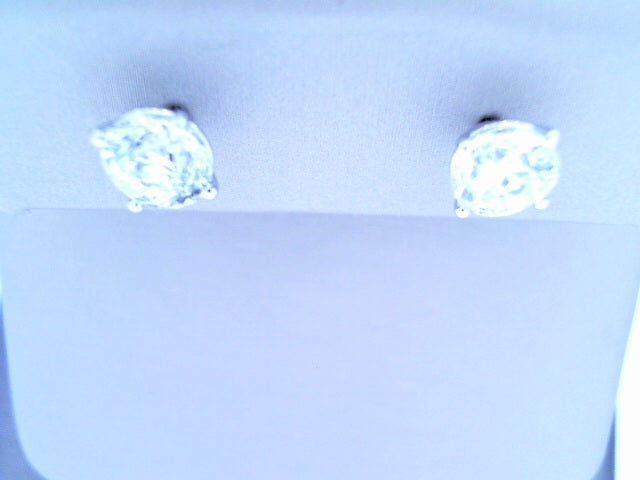 Diamond Stud Earrings 3.0ct 14K White Gold