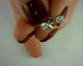 0.32 TCW 14KT WHITE GOLD DIAMOND STUDS