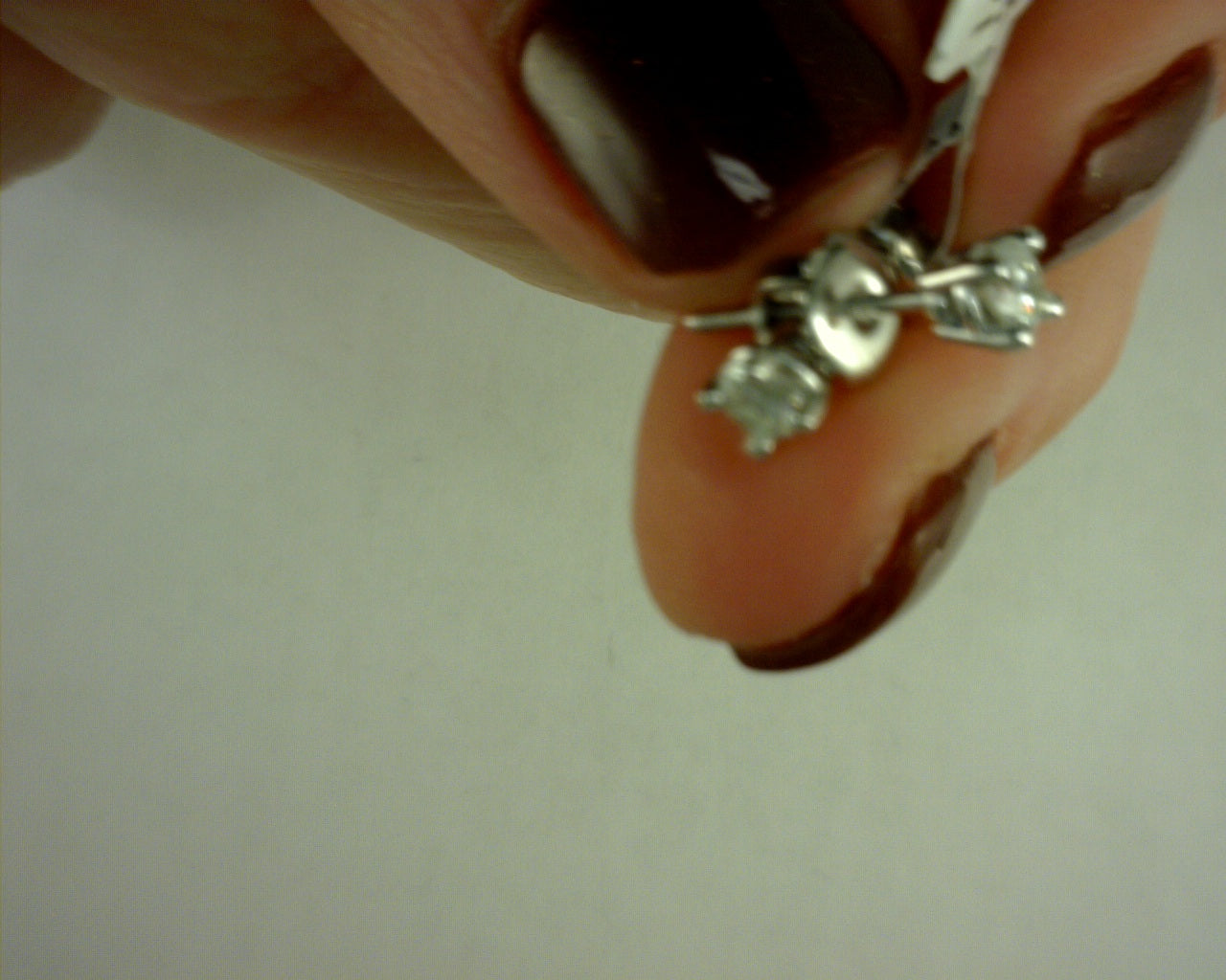 0.32 TCW 14 KARAT WHITE GOLD DIAMOND STUDS