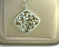 Smoky Quartz Pendant 14K White Gold