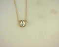 Diamond Solitaire Pendant 14K Rose Gold I1 I color