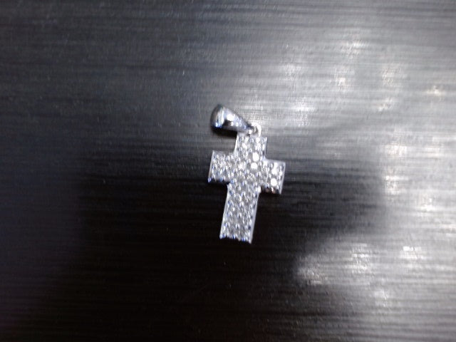 Diamond Cross Dangle Earrings
