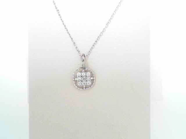 Diamond Pendant .10ct 14K White Gold