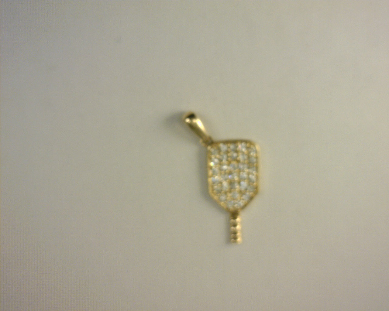 Pickleball Collection Diamond Pendant 14K Yellow Gold