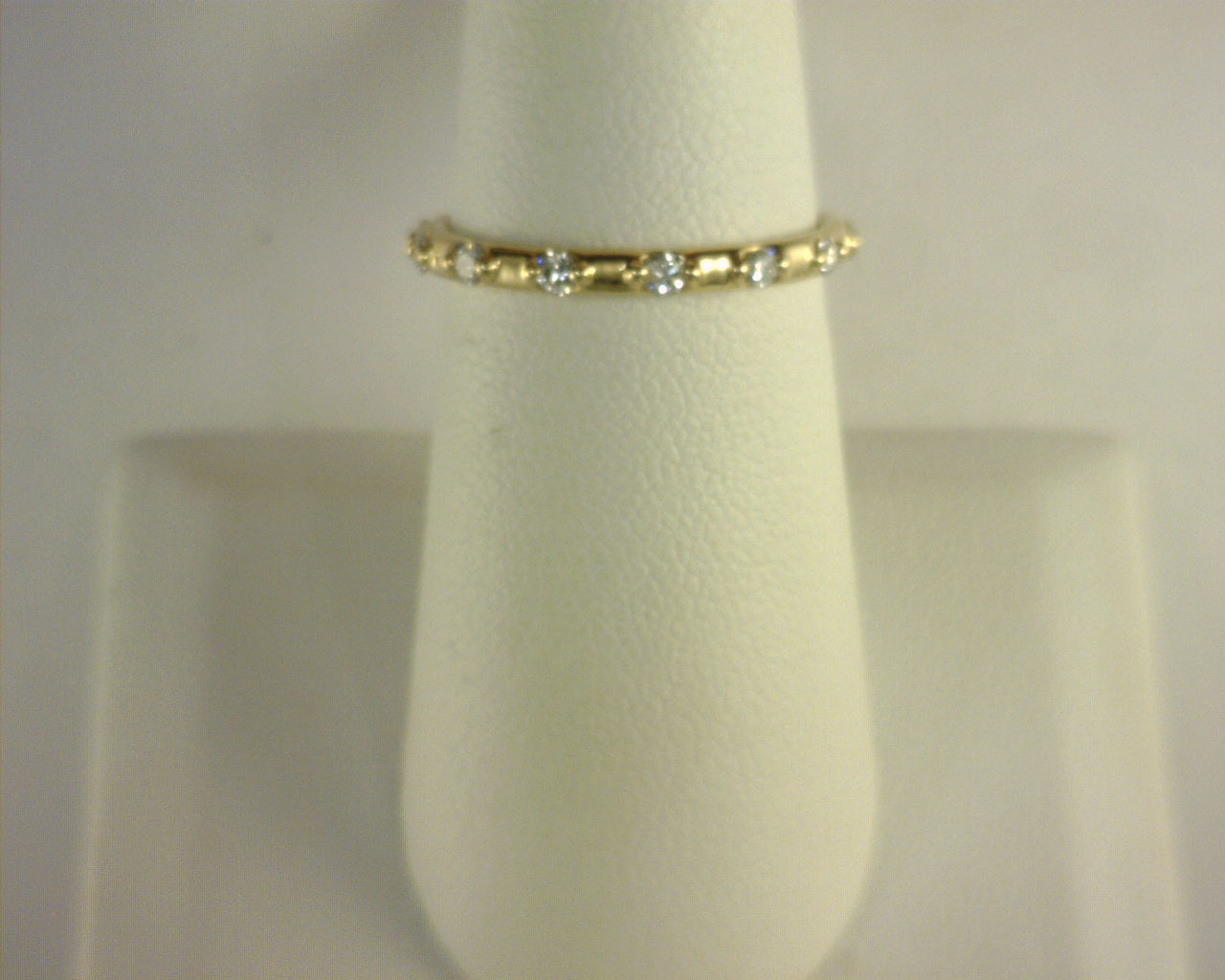 Gabriel NY 14K Yellow Gold Diamond Station Stackable Ring .30ctw S1874206