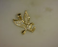10kt CZ Eagle Pendant