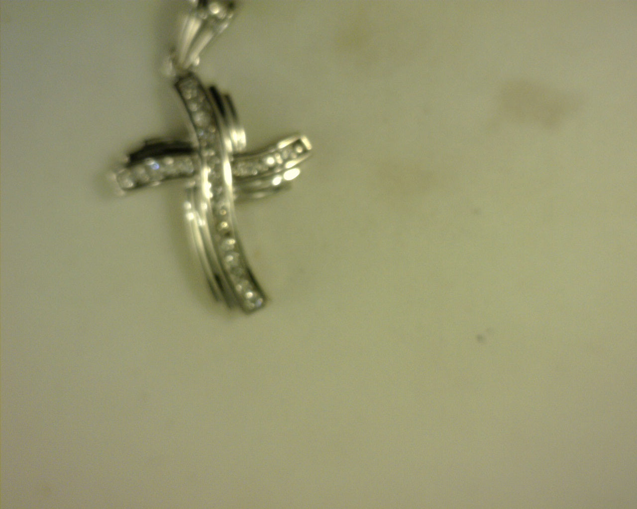 14kt Diamond Cross Pendant .33cttw
