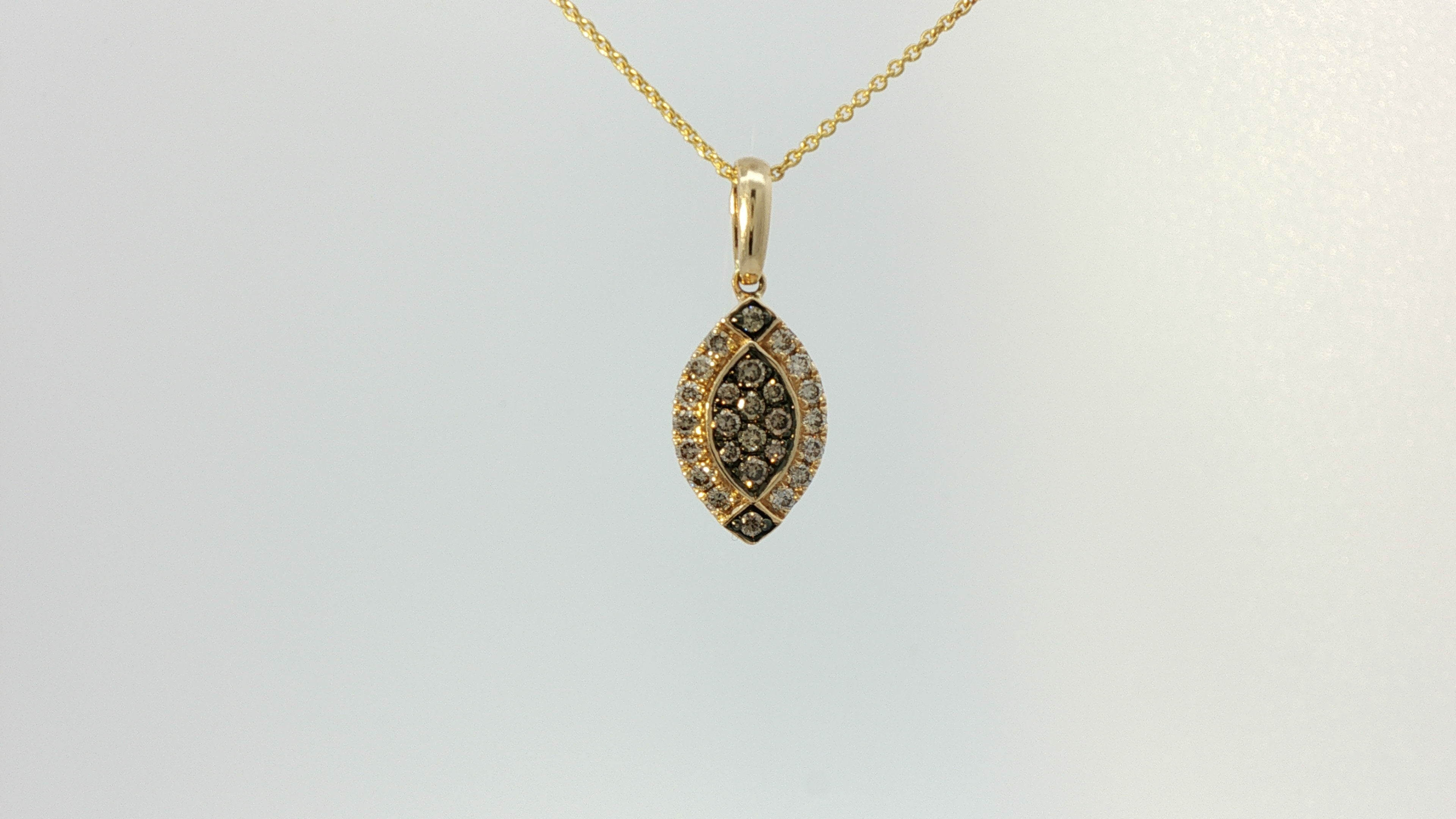 Le Vian® Pendant featuring 1/6 cts. Chocolate Diamonds®, 1/5 cts. Nude Diamonds™ set in 14K Honey Gold™