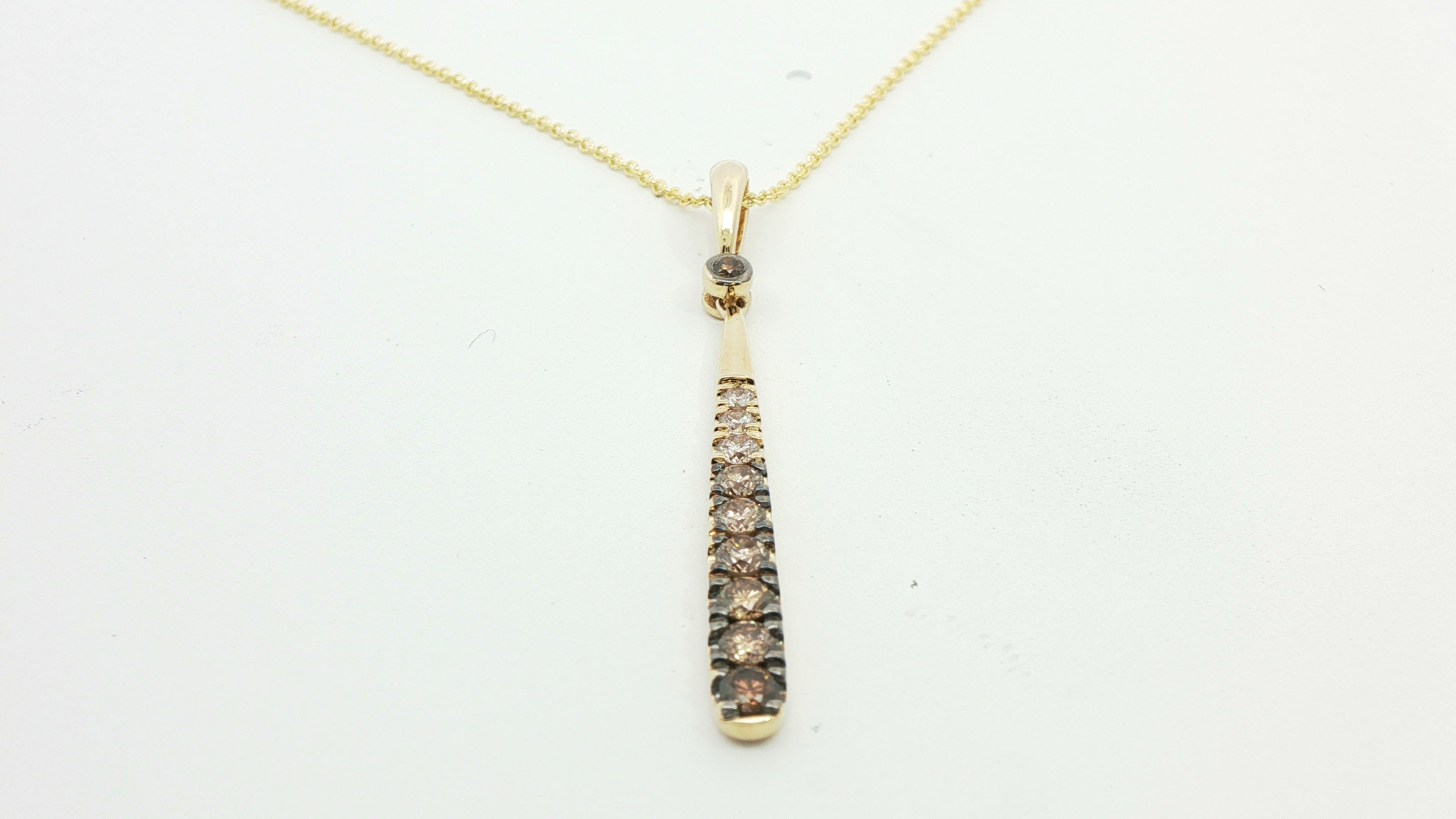 Le Vian Ombre Pendant featuring 3/8 cts. Chocolate Ombré Diamonds® set in 14K Honey Gold™