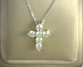 Diamond Cross Pendant 2.02ct 14K White Gold