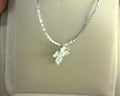 Diamond Cross Pendant .47ct 14K White Gold