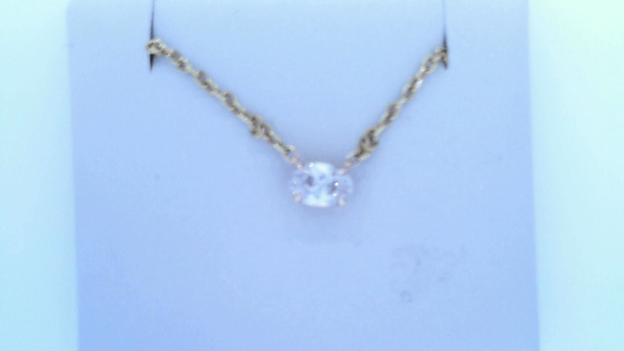 Diamond Pendant .52cttw Oval 14K Yellow Gold