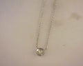 Diamond Bezel Pendant .50cttw Round 14K White Gold