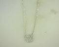 Diamond Pave Necklace .24cttw Round 14K White Gold
