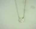 Diamond Cluster Necklace .17cttw 14K White Gold