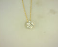 Diamond Cluster Pendant .60cttw Round 14K Yellow Gold
