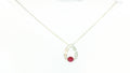 Diamond/Ruby Pendant 14K White Gold