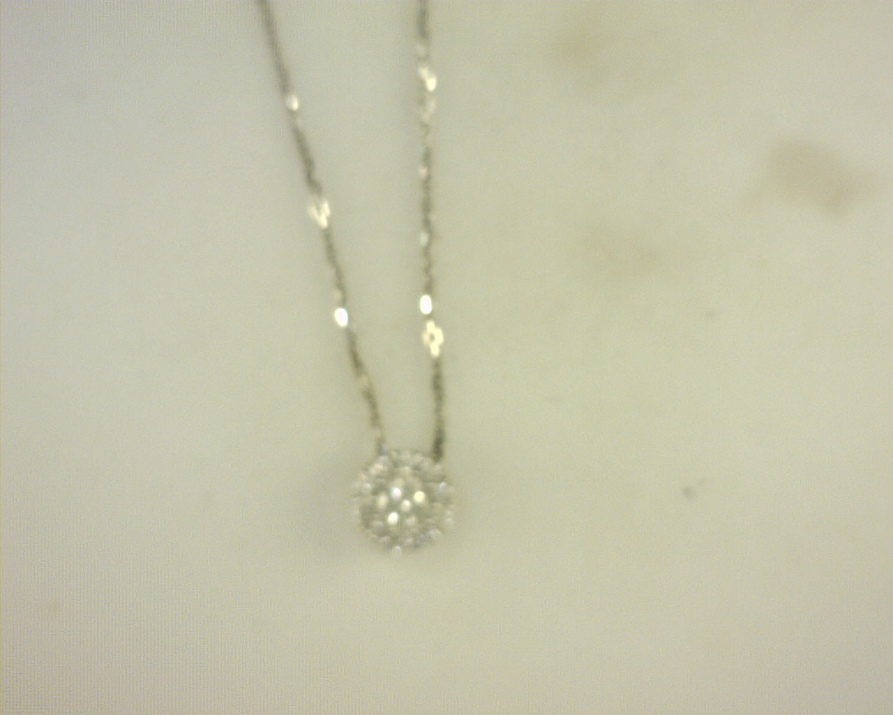 Diamond Cluster Pendant .43cttw 14K White Gold