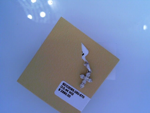 14 KARAT WHITE GOLD DIASMOND CROSS .44 TDW