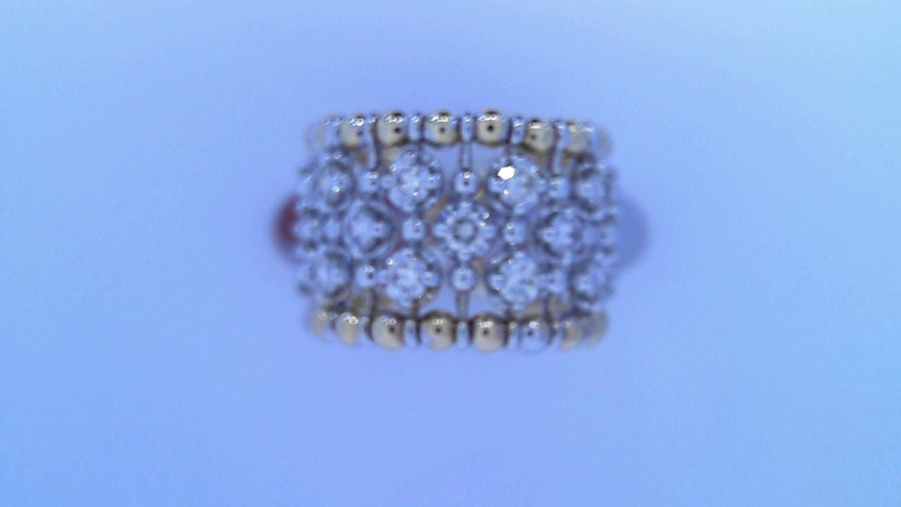 Diamond Fashion Ring 1.26cttw Round 14K Yellow and White Gold