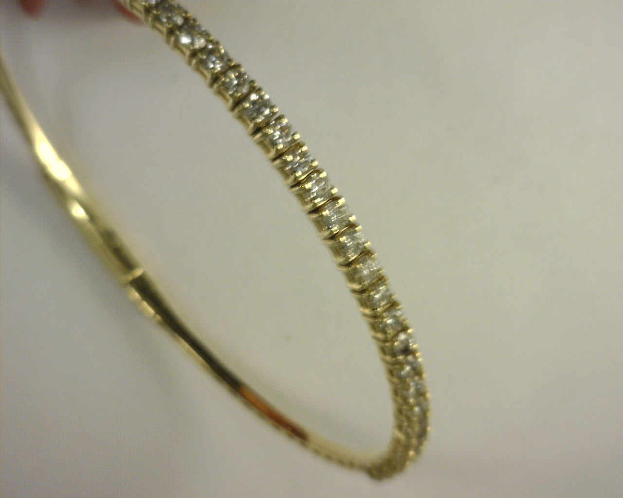 Diamond Bangle Bracelet 1.98ctw 14K Yellow Gold