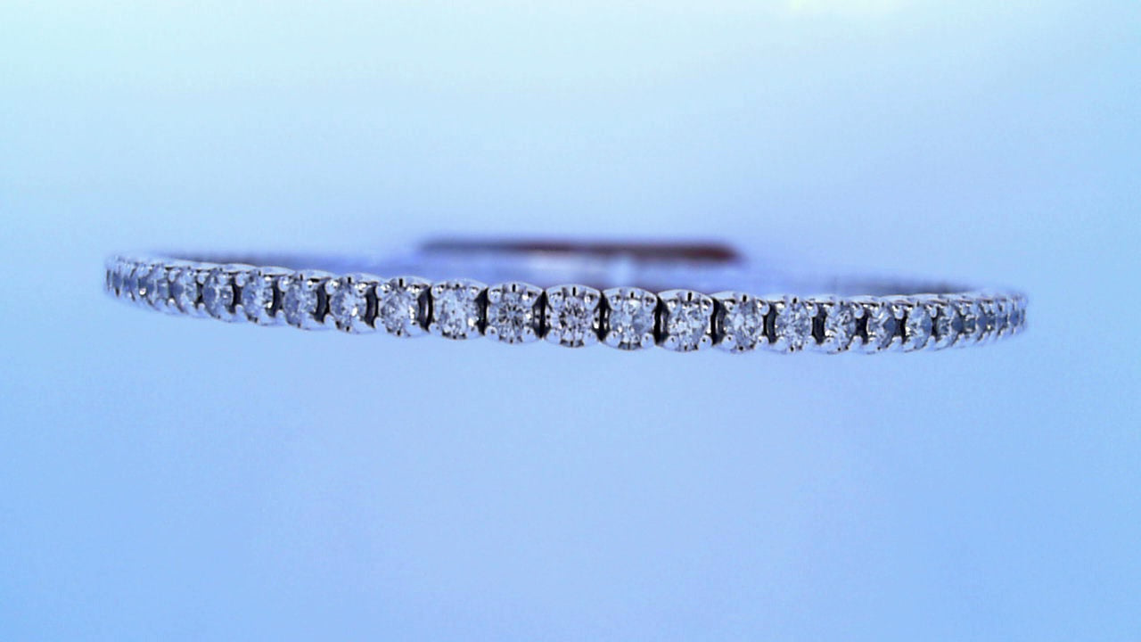 Diamond Tennis Bracelet Bangle 2.0cttw Round 14K White Gold