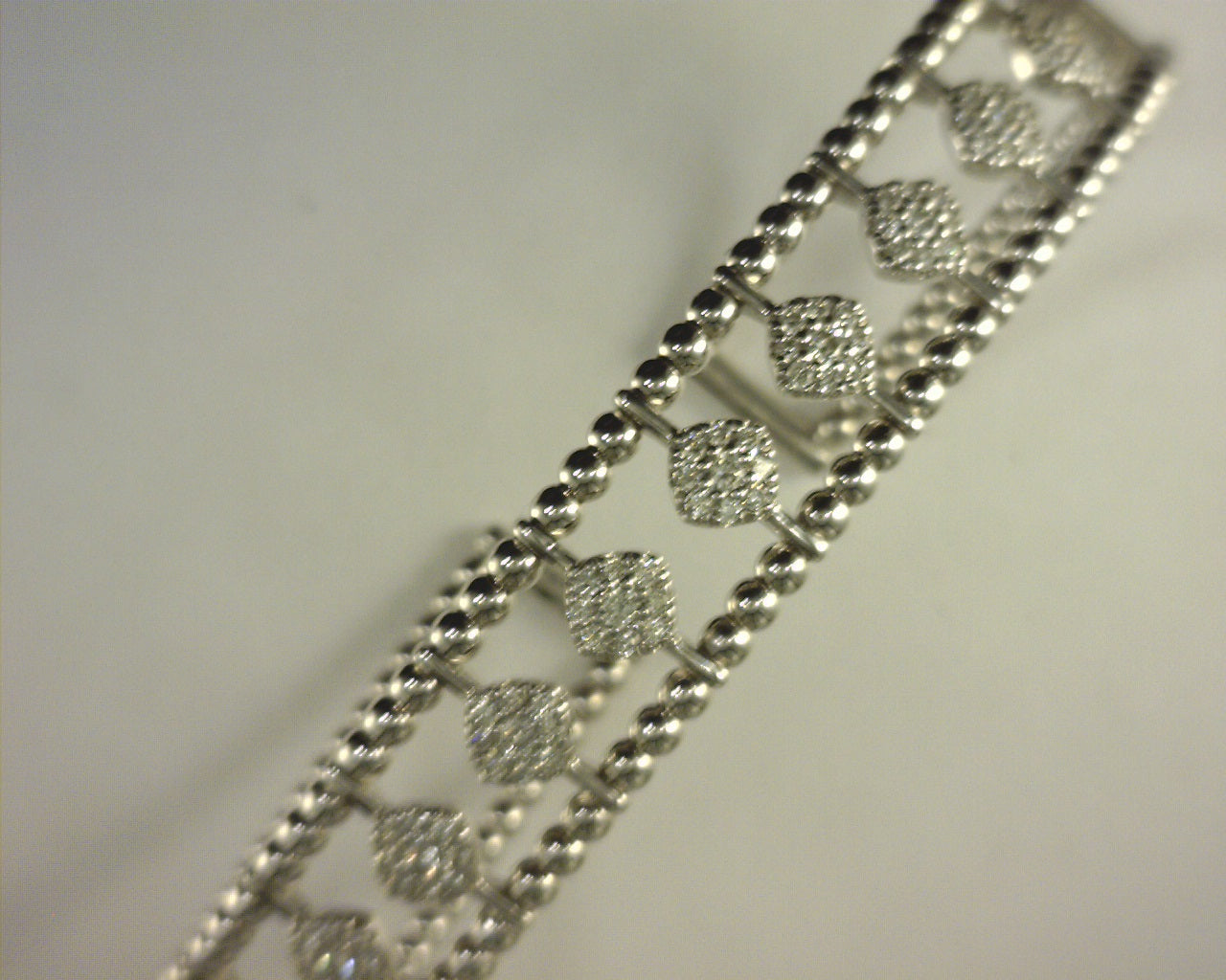 Gabriel NY 14K White Gold Bujukan Diamond Cuff Bangle .70ctw #S1229585