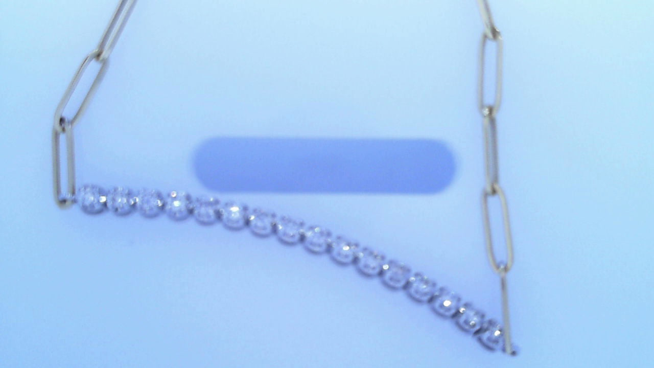 Diamond Tennis and Paperclip Bracelet .55cttw Round 14K Yellow Gold