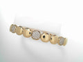 Gabriel NY 14K Yellow Gold Diamond Cluster Cuff Bangle .55ctw S1754155