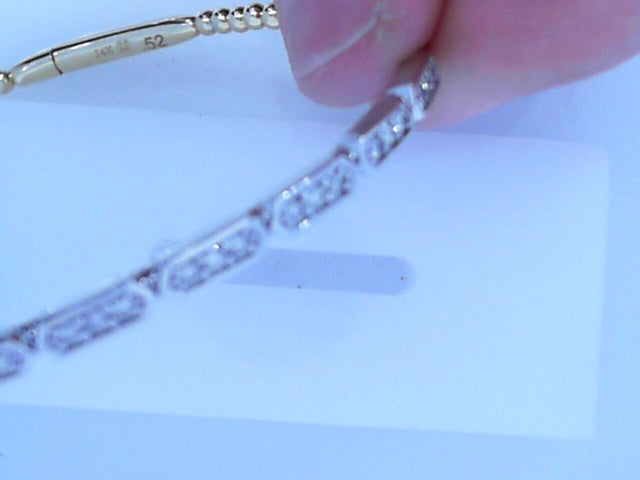 Diamond Bracelet .52ct 14K White/Yellow Gold