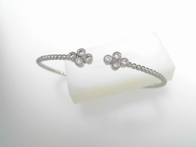 Gabriel NY 14K White Gold Bujukan Diamonds Split Bangle .40ctw S1512876